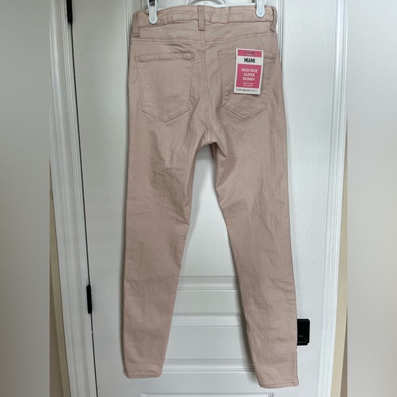 Refuge Miami high waist skinny denim-color blush/soft pink-size 5 US-stretch - Picture 8 of 13